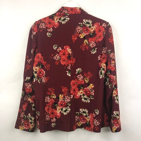 DR2 Floral Lightweight Open Front Blazer Size Petite Small - Picture 13 of 16